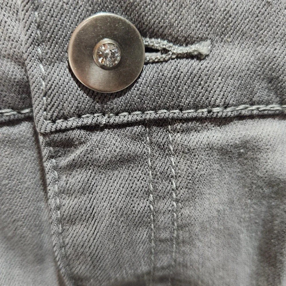 C J Banks Barely Boot Womens Gray Jeans Size 14W Embroidered NWT - Picture 5 of 7